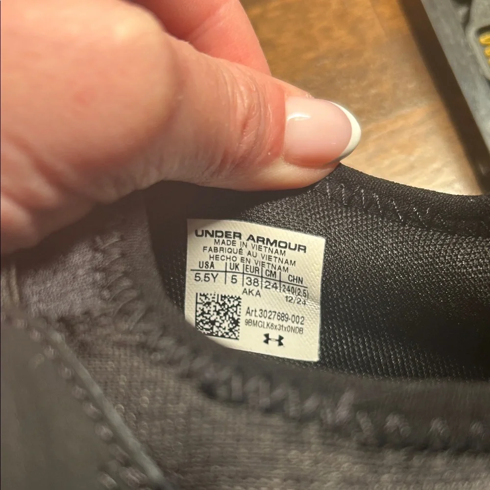 Under Armour Black and White Slip-On Training Sneakers - Picture 4 of 5